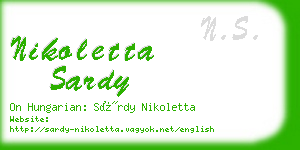 nikoletta sardy business card